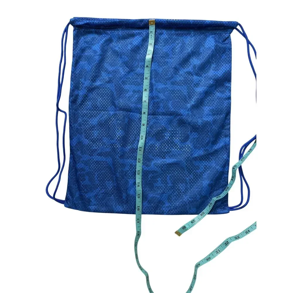 Adidas X A Bathing Ape Gym Bag Unisex Medium Blue Camo Drawstring Mesh Sports